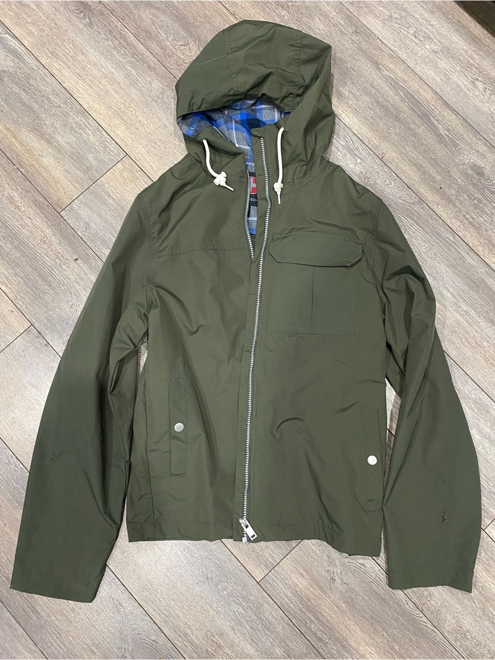 Women’s Olive Green Hooded Lightweight Jacket